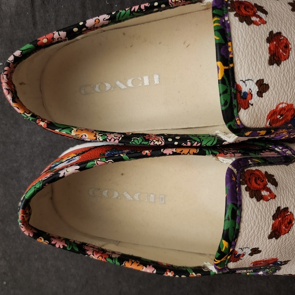Coach Floral Slip-On Shoes - Cream and Multicolor - Picture 2 of 2